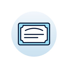 Fototapeta premium Certificate Vector icon