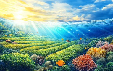 Serene underwater world