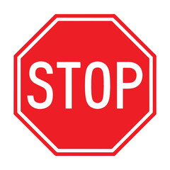 Stop Sign isolated vector logo template