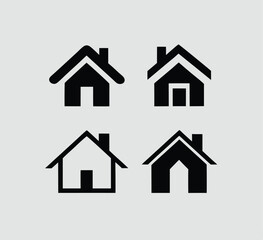 House, Home icons set. Home sign. Vector illustration