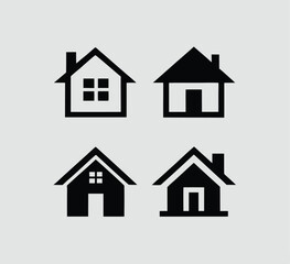 House, Home icons set. Home sign. Vector illustration