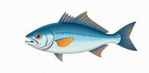 Fototapeta premium School of fish flat icon in minimalist style on white background, icons, fish