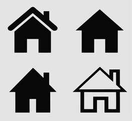 Fototapeta premium House, Home icons set. Home sign. Vector illustration