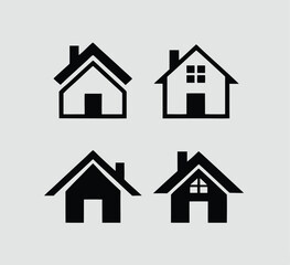 House, Home icons set. Home sign. Vector illustration