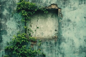 Naklejka premium A textured wall featuring vibrant green and white paint stripes. showcasing the effects of weathering and time. ideal for backgrounds in design or artistic projects