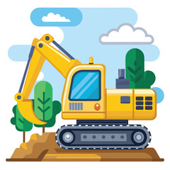 excavator vector