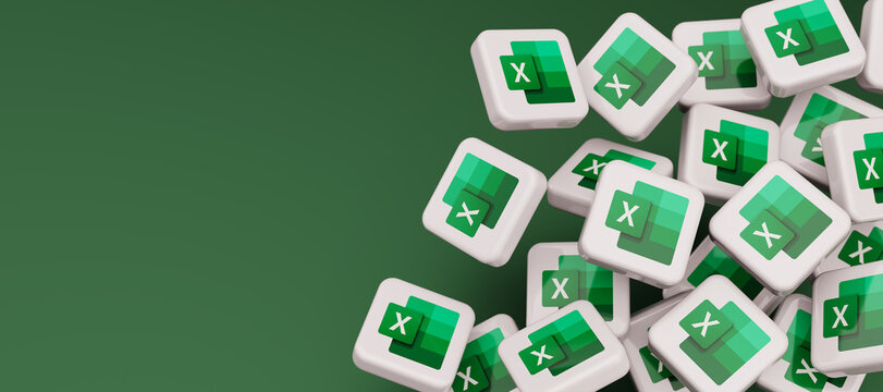 Guilherand-Granges, France - March 26, 2025. Microsoft Excel: Powerful spreadsheet software for data analysis, calculation, and visualization. 3d render..