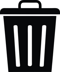 Bin simple icon for website. Vector