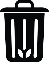 Bin simple icon for website. Vector
