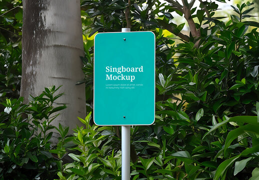 Standing Signboard Mockup Template