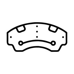 Car Brake Pad Icon in Minimalist Style on Transparent Background  