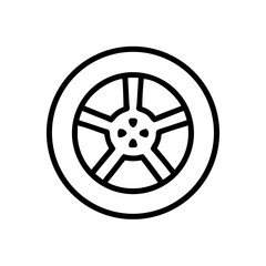 Obraz premium car wheel icon on transparent background 