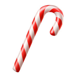  Christmas candy cane stick isolated on transparent background