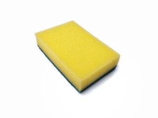 Dish washing sponge isolated on white background 