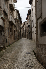 narrow street in an old Italian town