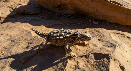Spiky Lizard on Rocky Terrain