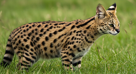 Obraz premium Serval in the Grasslands