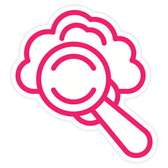 Vector Design Cloud Search Icon Style