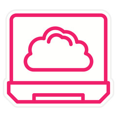 Vector Design Laptop Icon Style