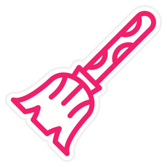Vector Design Broomstick Icon Style