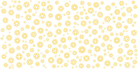 Floral design elements. Yellow flower icons for creative use