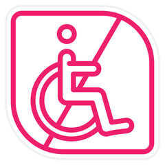 Vector Design Disabled Sign Icon Style