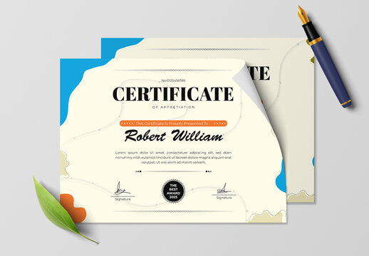Certificate Template Layout