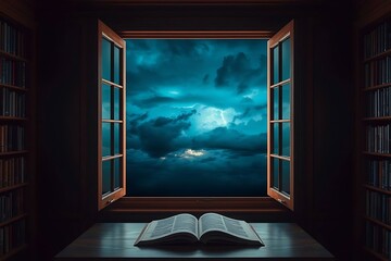 library, books, mysticism, magic