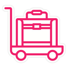 Vector Design Airport Cart Icon Style