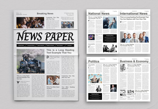 Classic Newspaper And Daily Bulletin Template