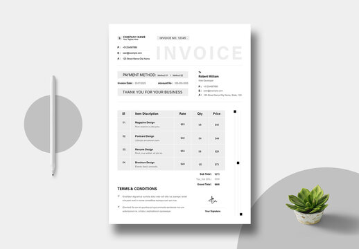 Invoice Template Layout