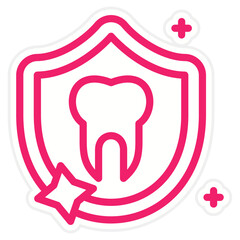 Tooth Protection Icon Style