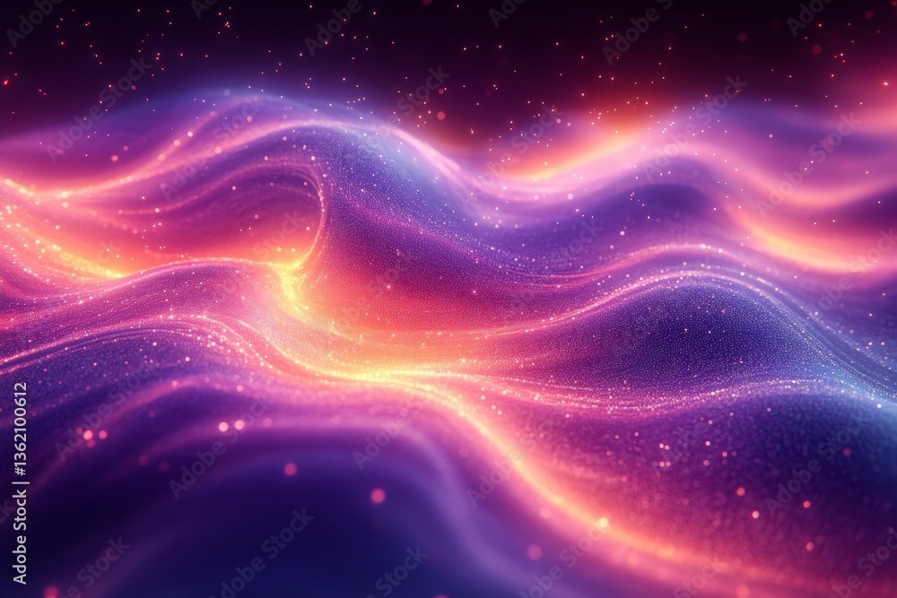 Canvas Prints abstract glowing waves of light and color