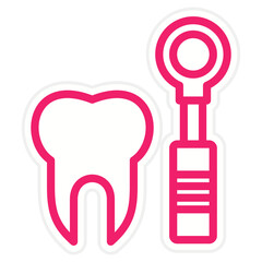 Mouth Mirror Icon Style