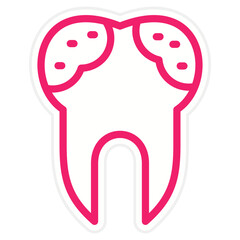 Tooth Decayed Icon Style