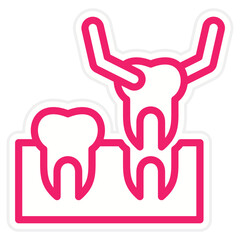 Tooth Extraction Icon Style