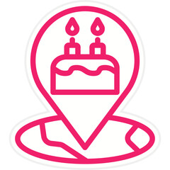 Birthday Location Icon Style