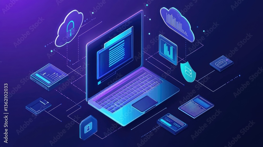 Poster cloud computing and data security: a modern laptop network
