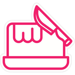 Fototapeta premium Butter Icon Style