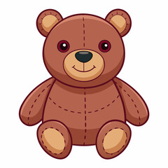 Obraz premium soft plush teddy bear with stitched smile 