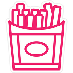 French Fries Icon Style