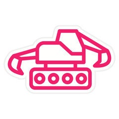 Backhoe Icon Style