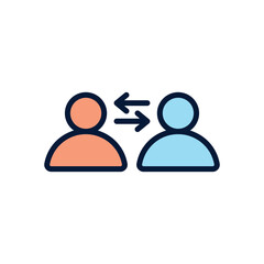 Two Way Communication Vector icon