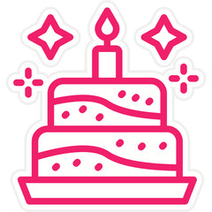 Birthday Cake Icon Style