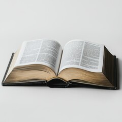 Open Book on White Background: A Study in Classic Literature