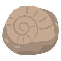 アンモナイトの化石のイラスト