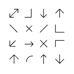 Arrow Direction Icons Set