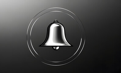 illustration of a bell on a black background