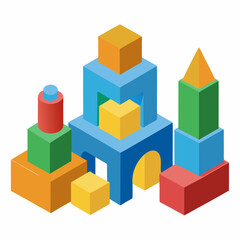 colorful wooden toy blocks