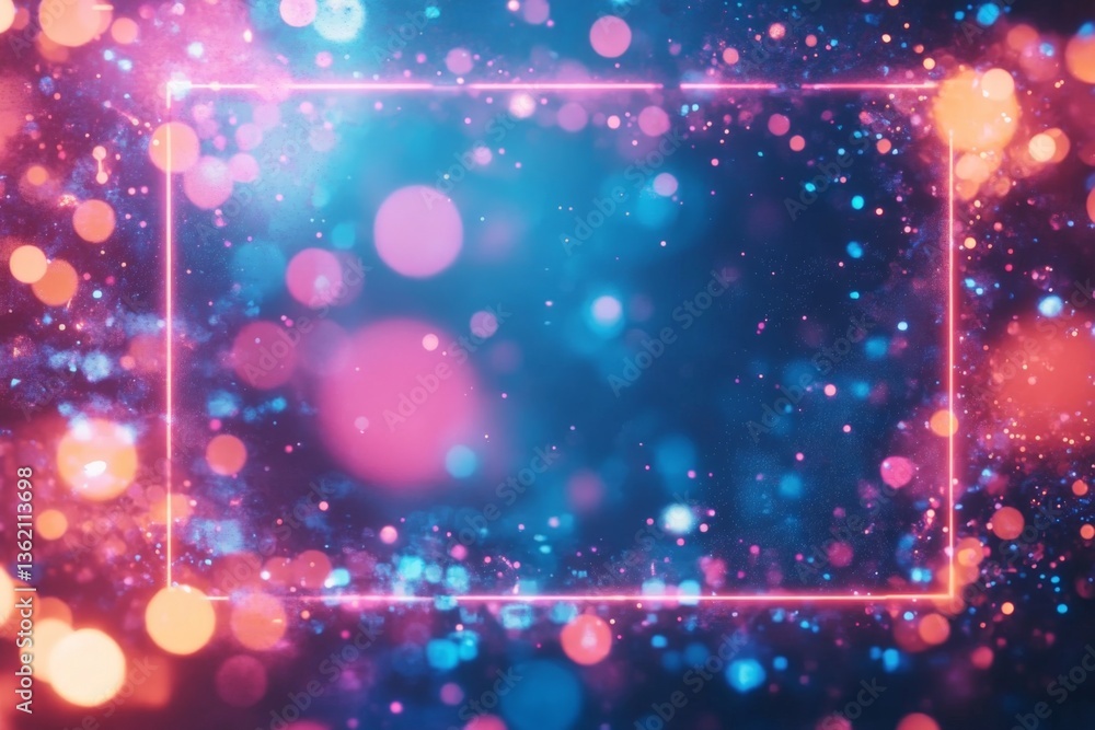 Aufkleber Colorful bokeh background with vibrant lights in various shades creating a dazzling visual effect